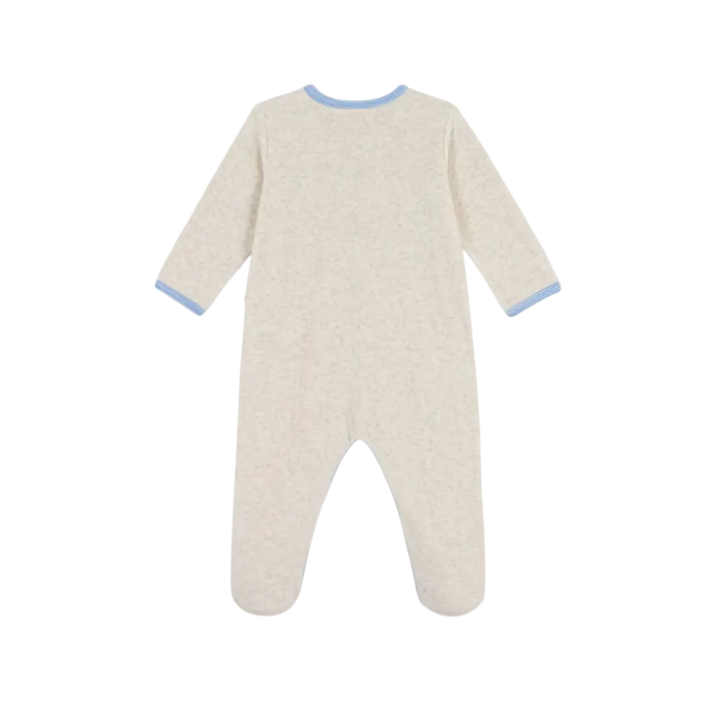 velour trim footie