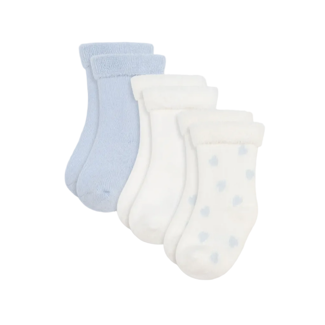 3 pk solid heart socks