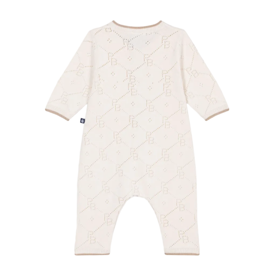 ls knit pointelle romper