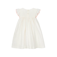 ss smocked flutter dress