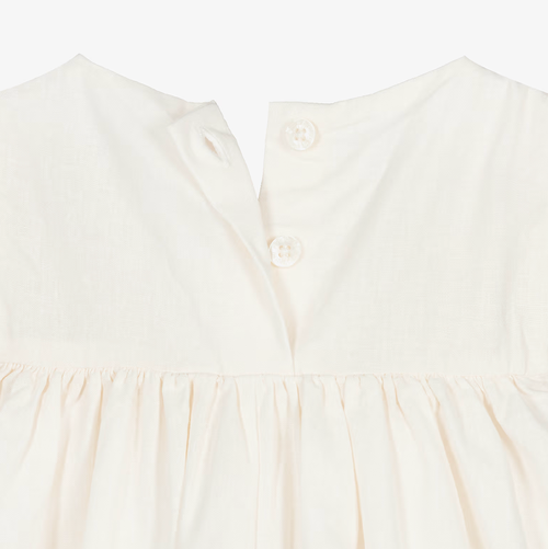 ss smocked flutter dress
