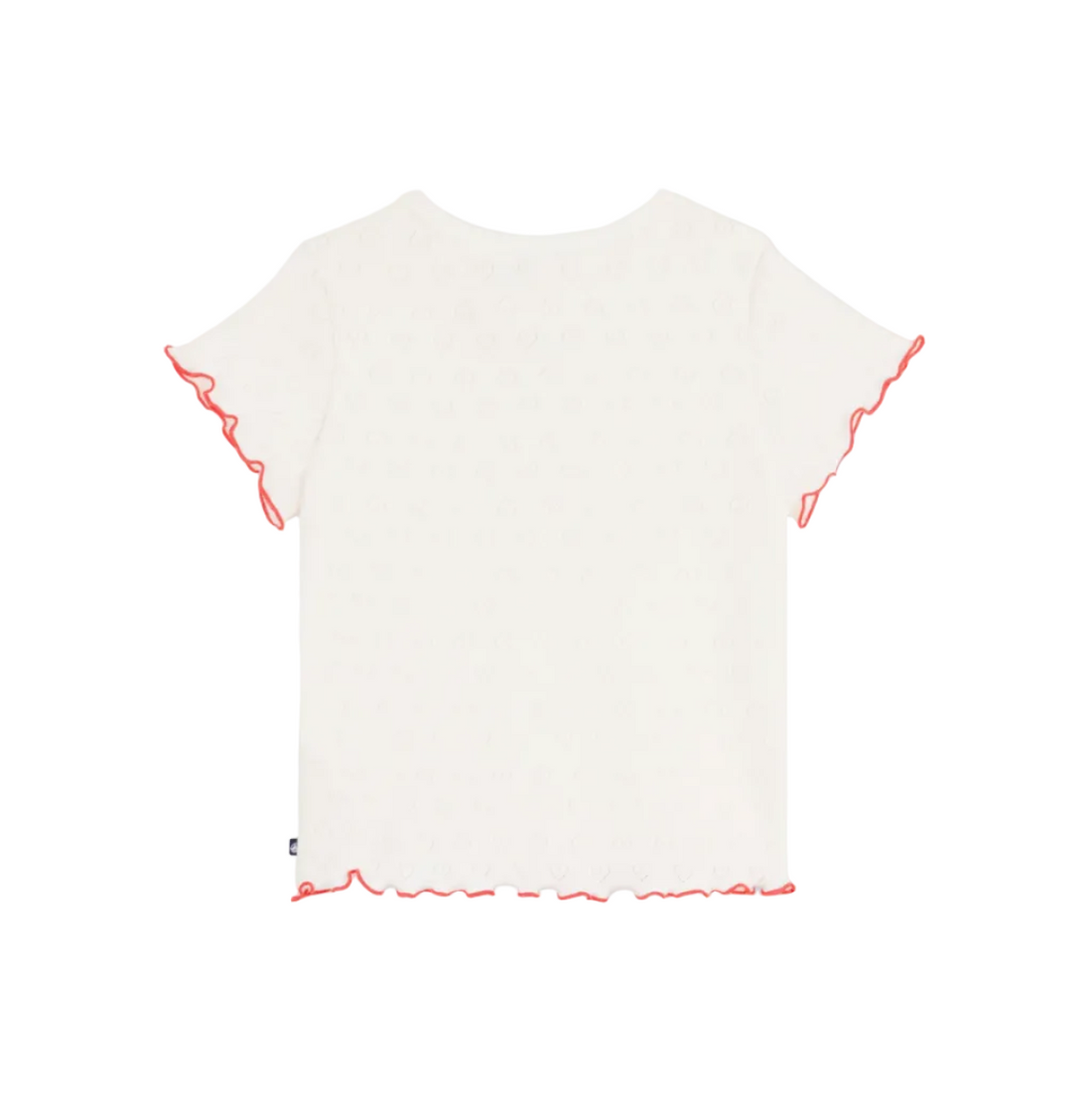 ss heart pointelle tee