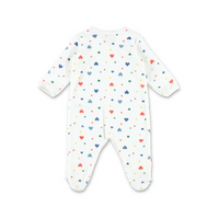 velour multi heart romper