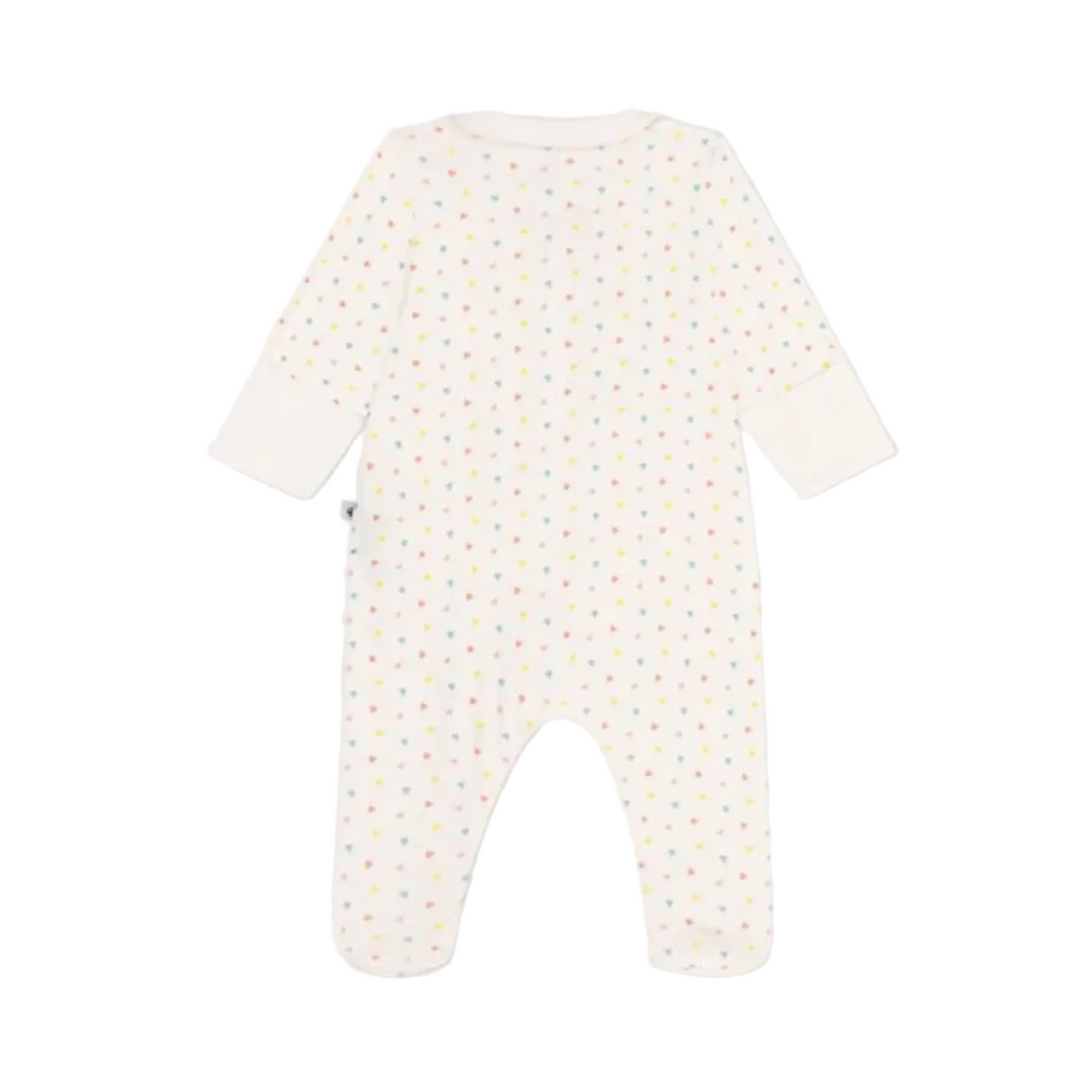 multi heart collar footie