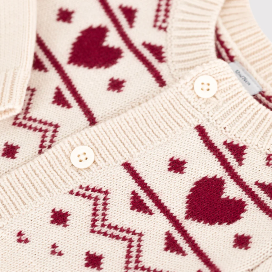 heart detail cardigan