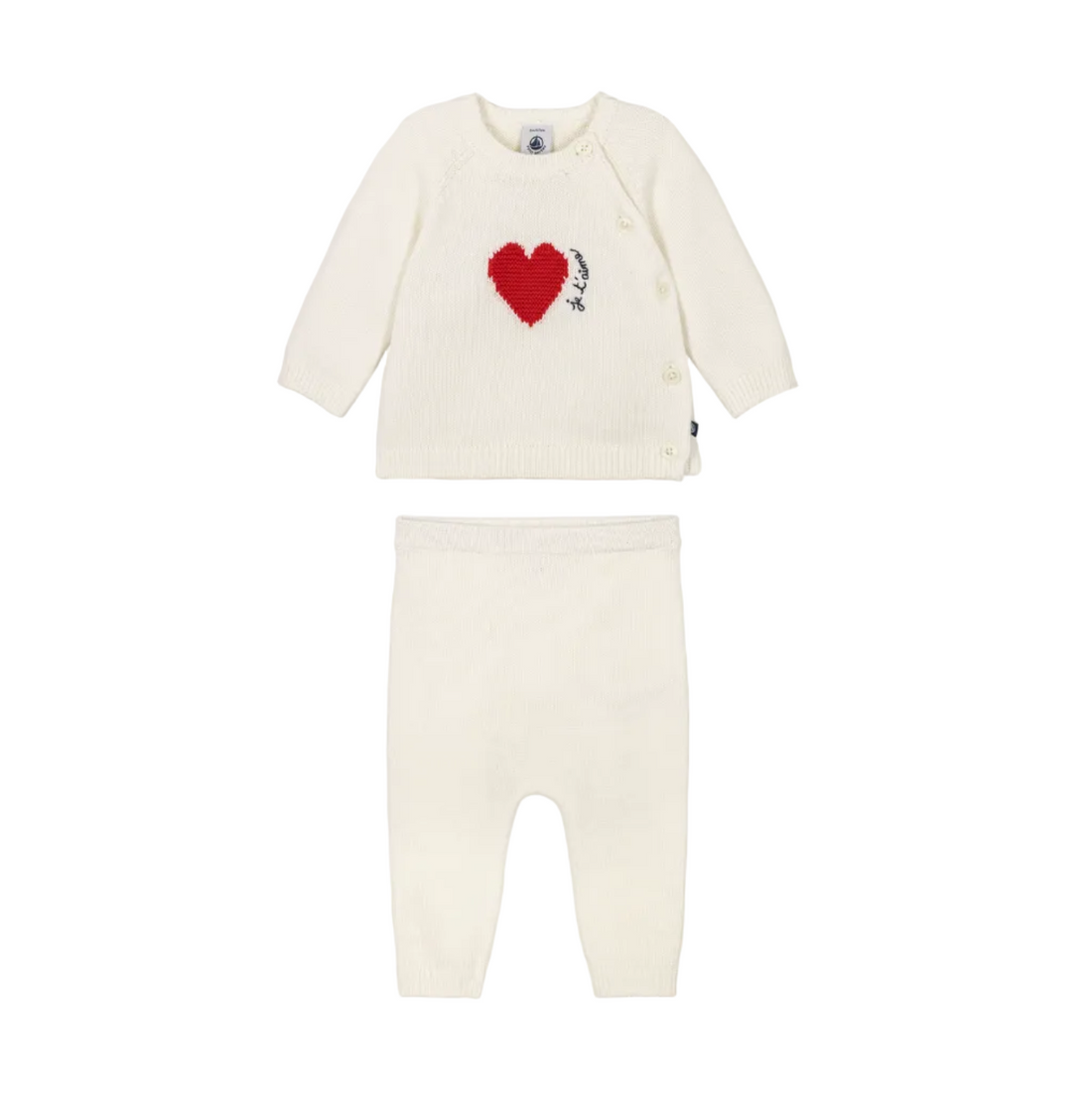 heart knit set