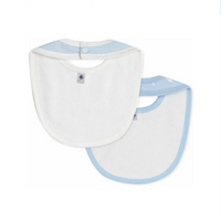 stripe whale bib set