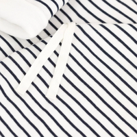 stripe hooded coverall