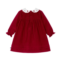 scallop collar cord dress