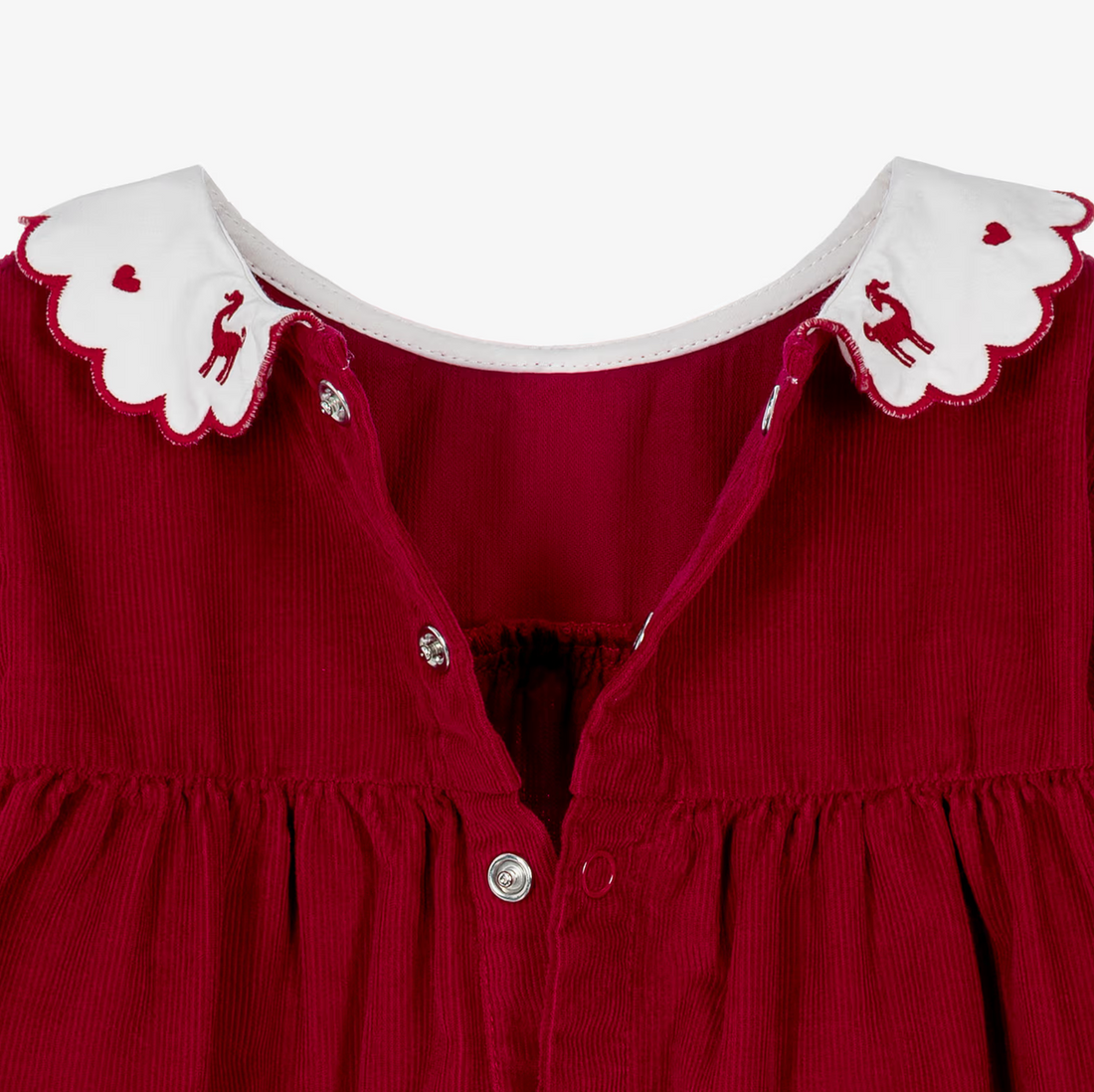 scallop collar cord dress