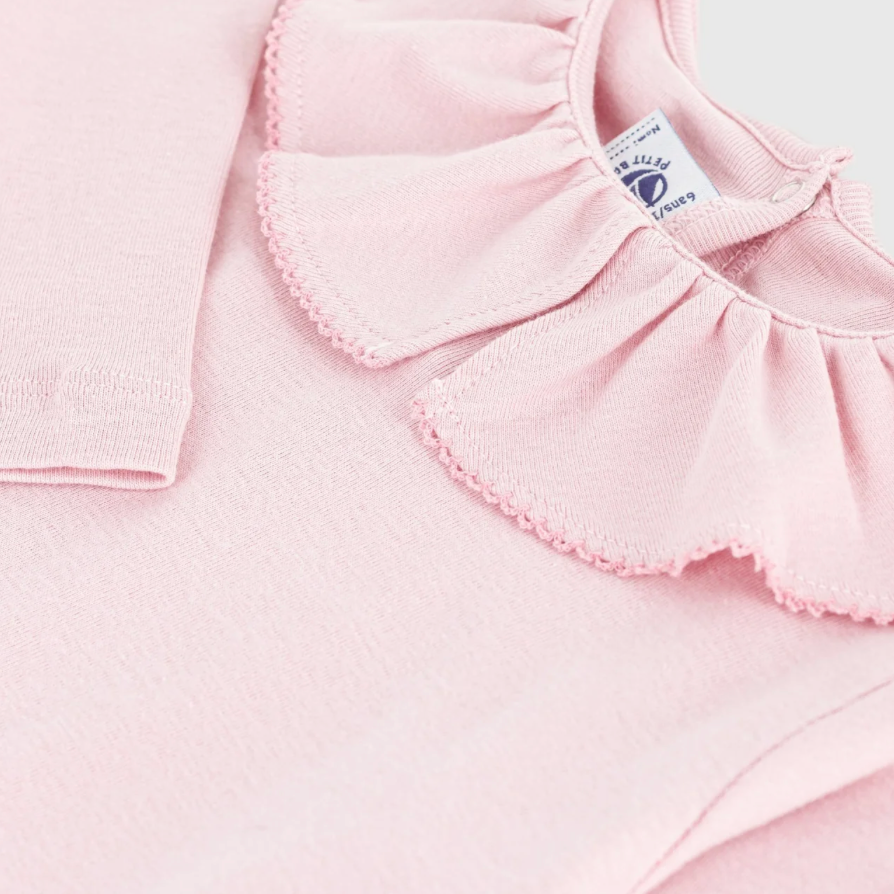ls ruffle collar tee