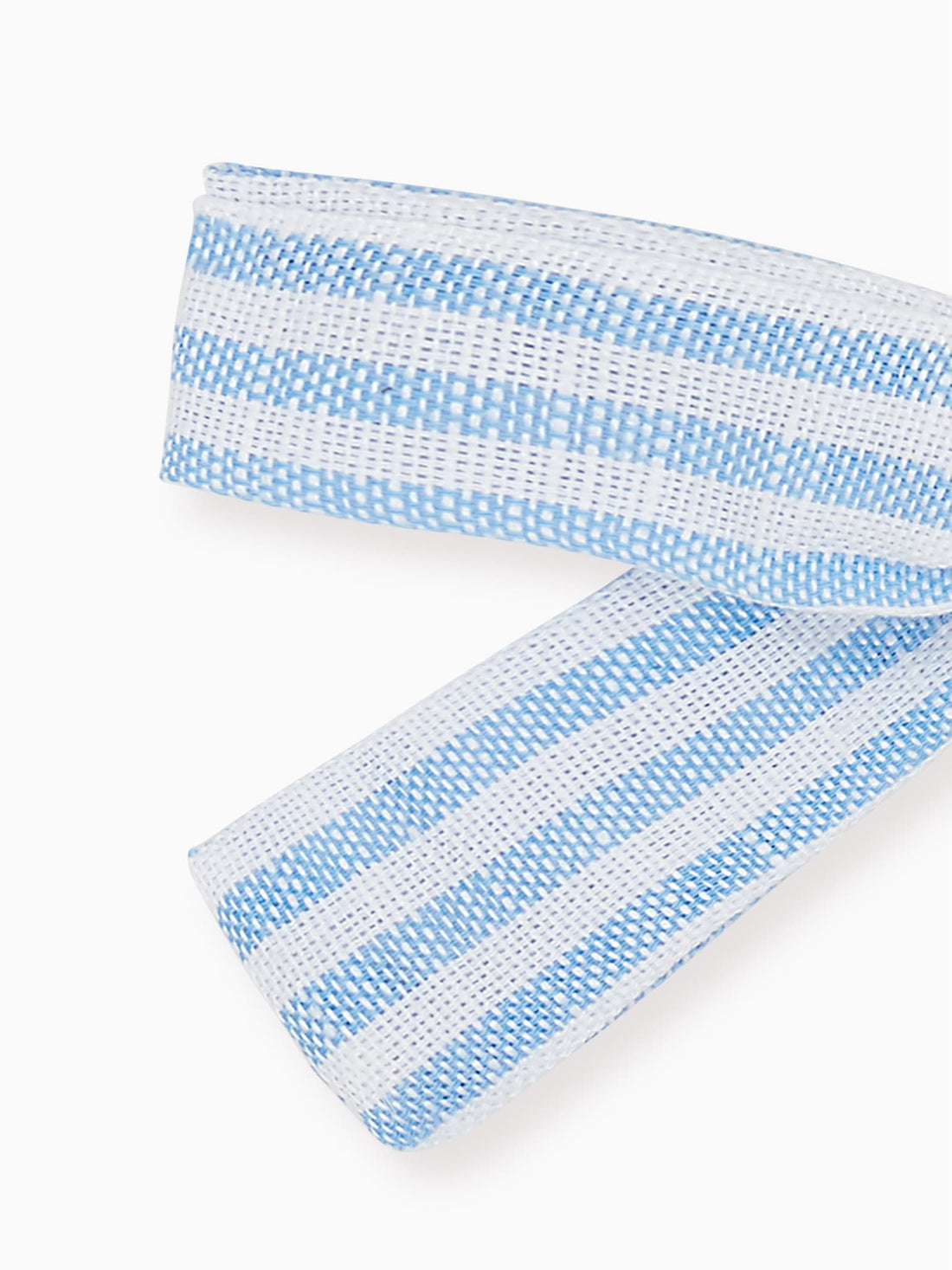 soft ribbon bow clip blue stripe
