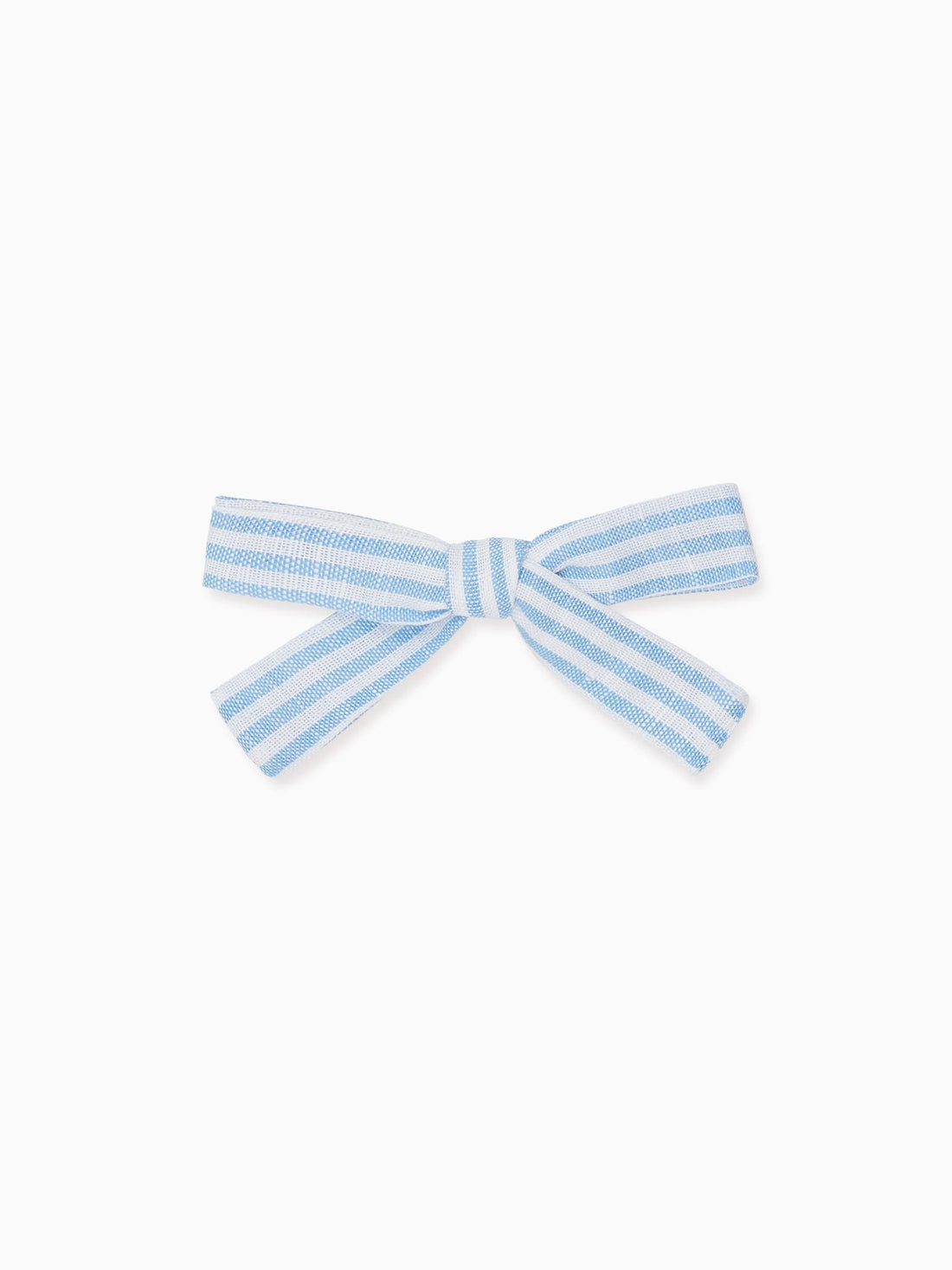 soft ribbon bow clip blue stripe