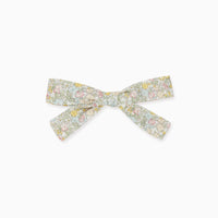 soft ribbon bow clip green floral