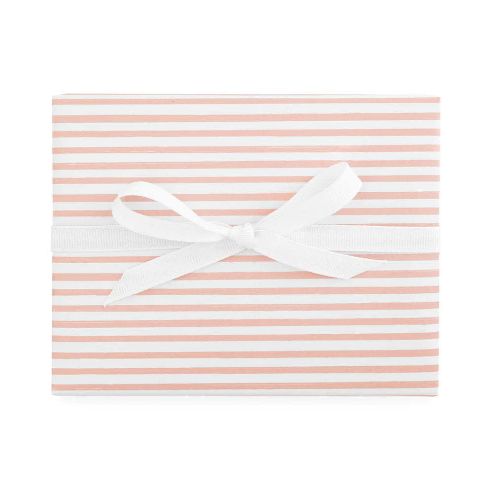 rose painted stripe wrapping paper