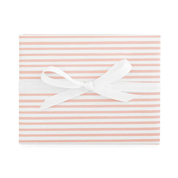 rose painted stripe wrapping paper