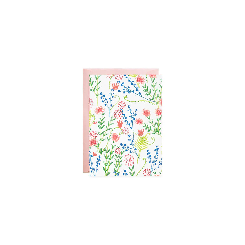 countryside wildflowers petite gift card