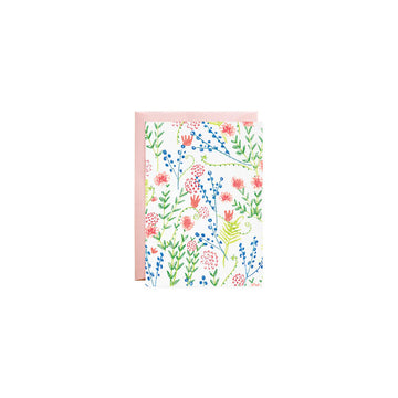 countryside wildflowers petite gift card