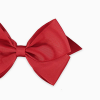 girls big bow clip red