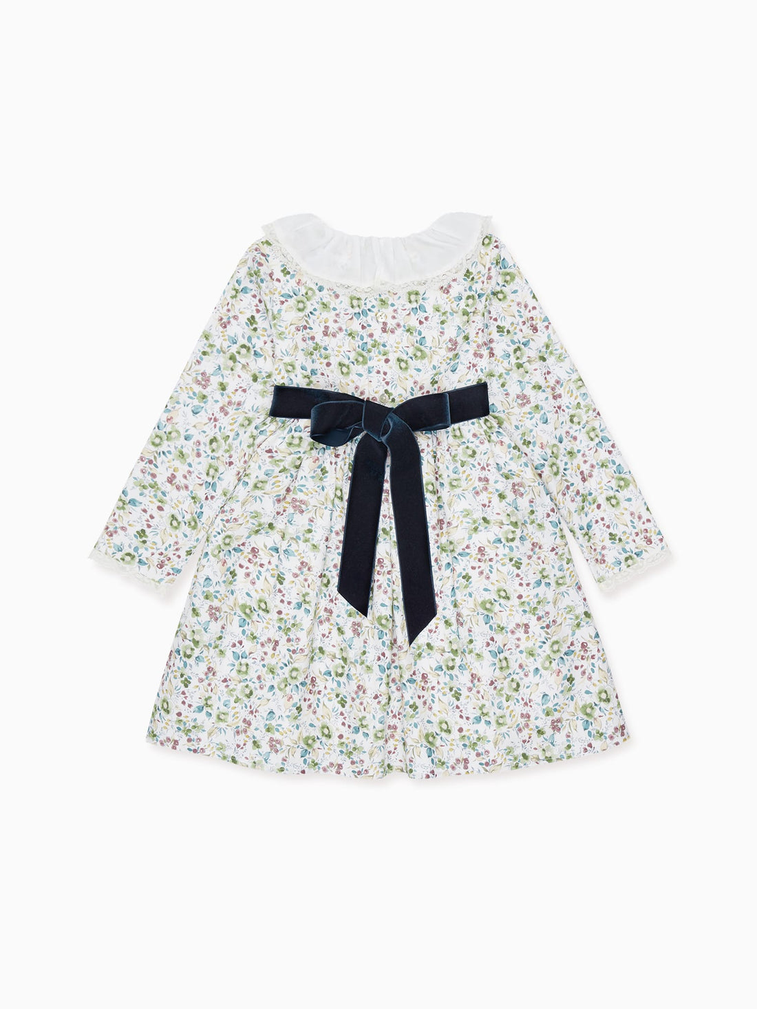 girls green floral helena dress