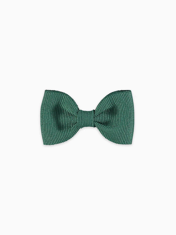 small bow clip C dark green