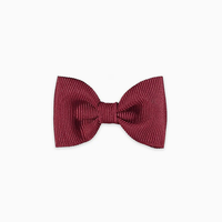 girls small bow clip burgundy