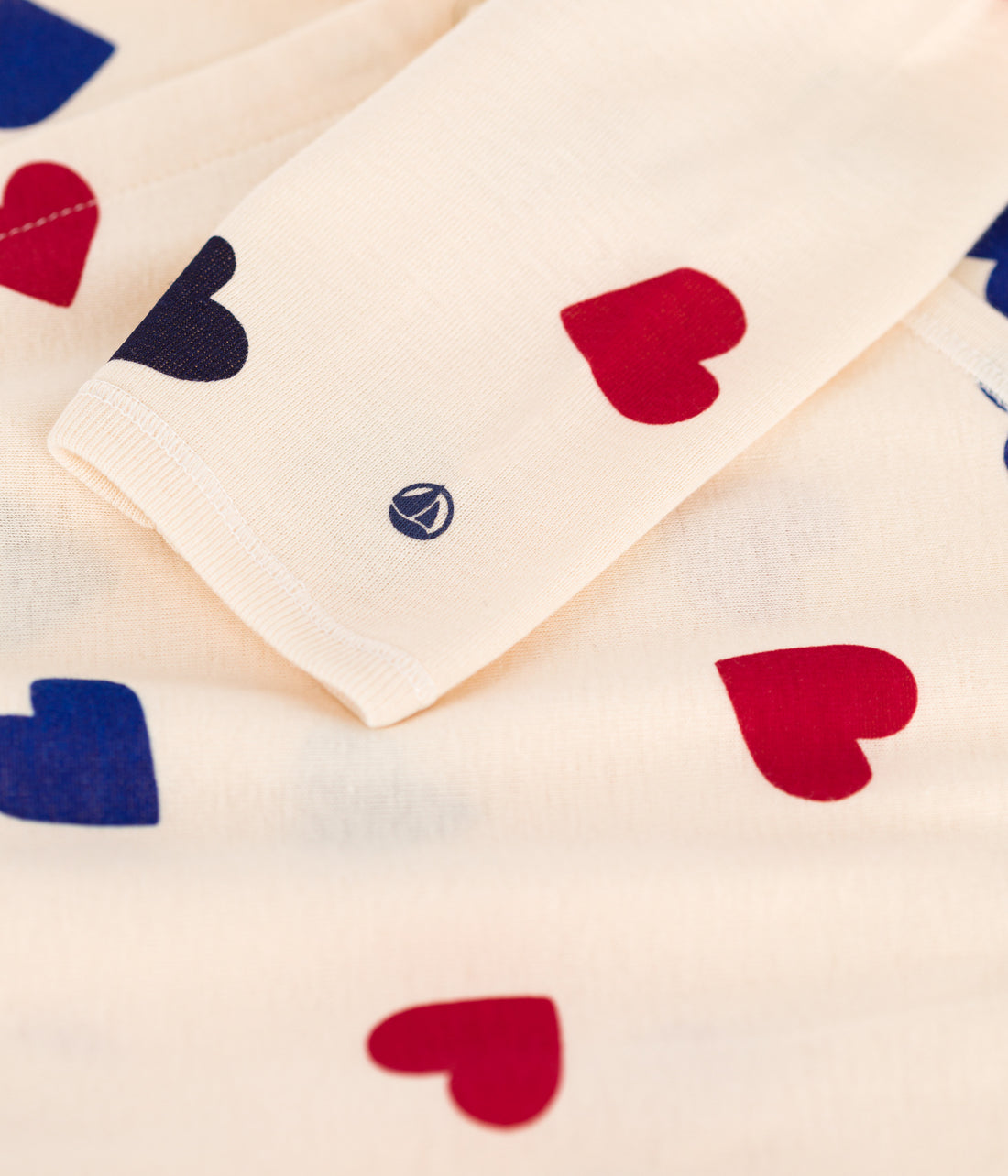baby girl heart print side snap footie