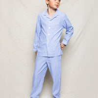 boys french blue seersucker pajama set