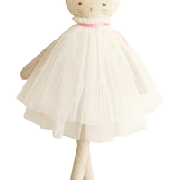 aurelie linen cat doll ivory