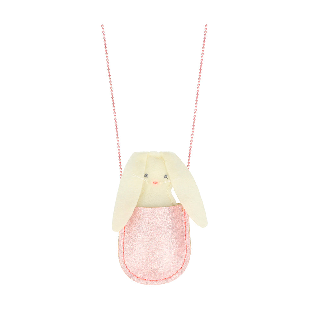 bunny pocket necklace