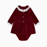 baby burgundy daroca set