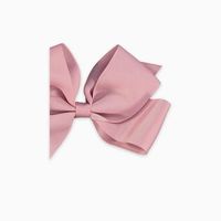 girls big bow clip dusty pink