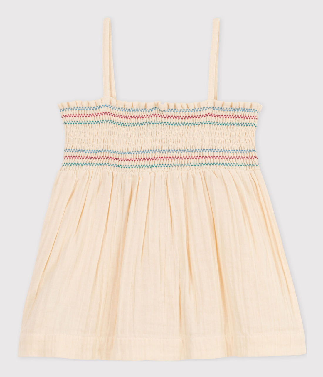 sleeveless smocked top