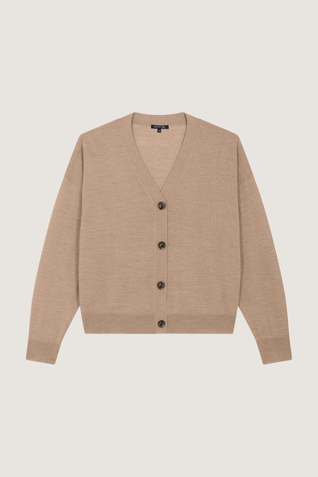 beige women's idem cardigan