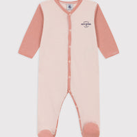 front snap stripe logo footie