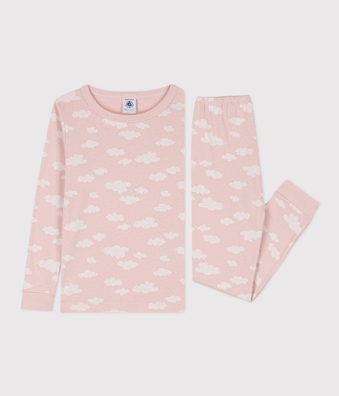 girls pink cloud loungewear ls top & pant