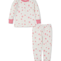 pink baby girl star zone snug pajama set