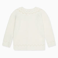 girls white ivana cardigan