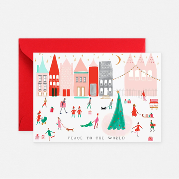 peace to the world greeting card