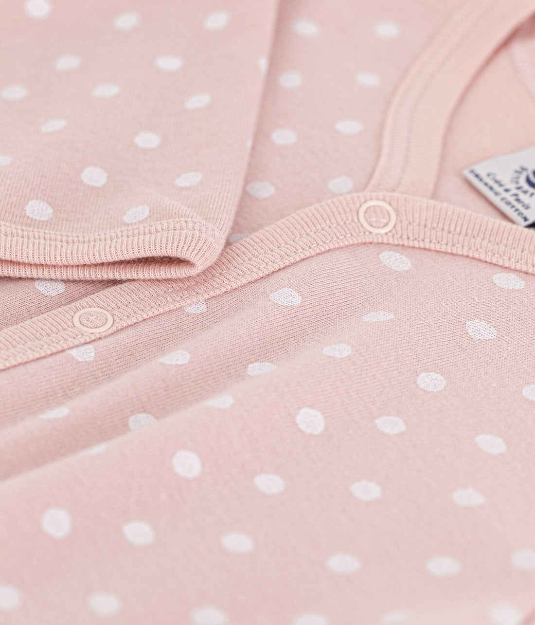 front snap dots footie