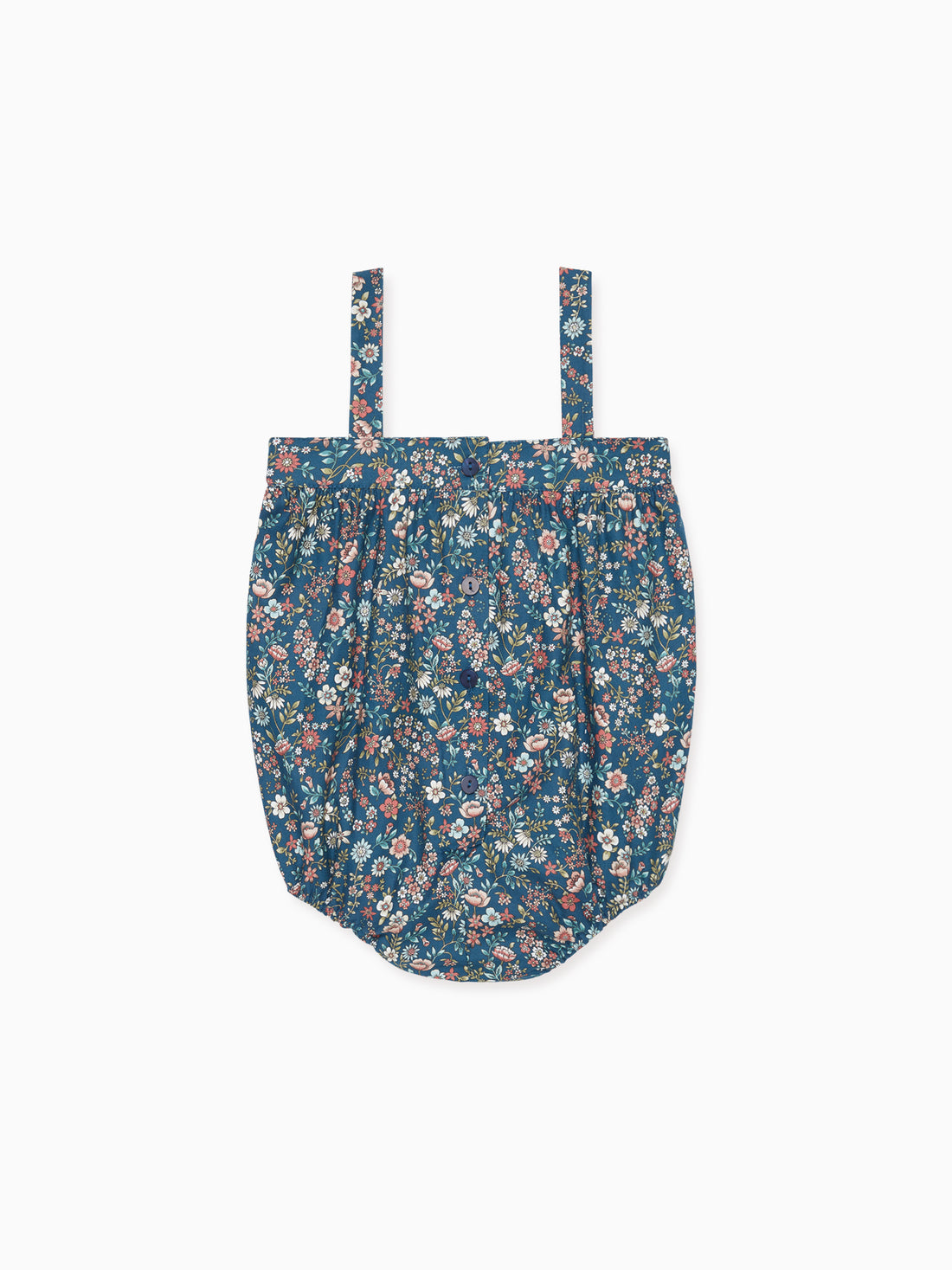 baby navy floral filada romper