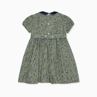 girls green arcadia smock dress