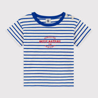 ss striped tee w/logo