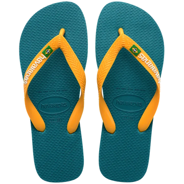 brazil logo sandals