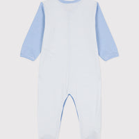 front snap stripe logo footie