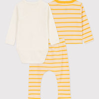 ls bodysuit/cardigan/pant set