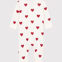 baby heart print romper