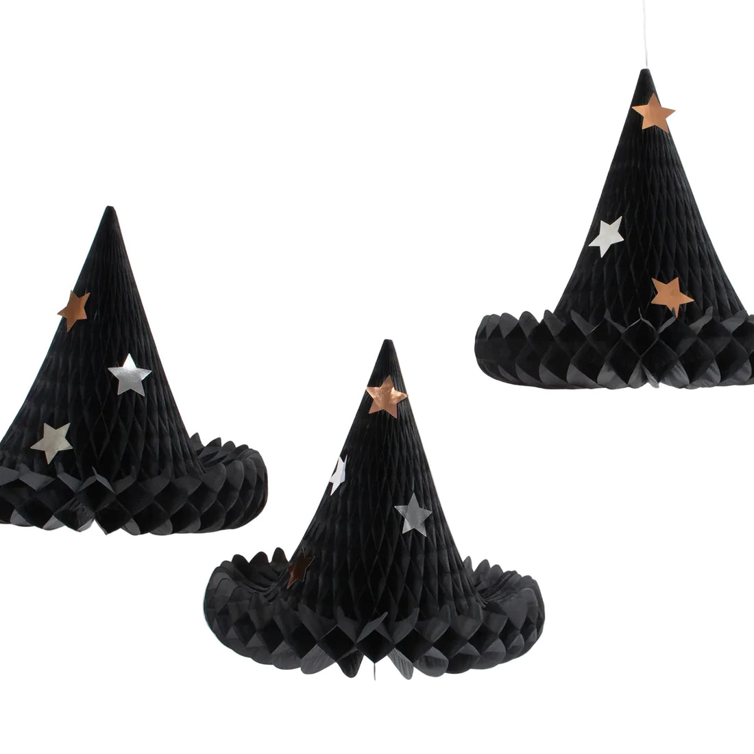 honeycomb witch hat decorations
