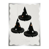 honeycomb witch hat decorations