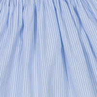 sleeveless stripe ruffle dress
